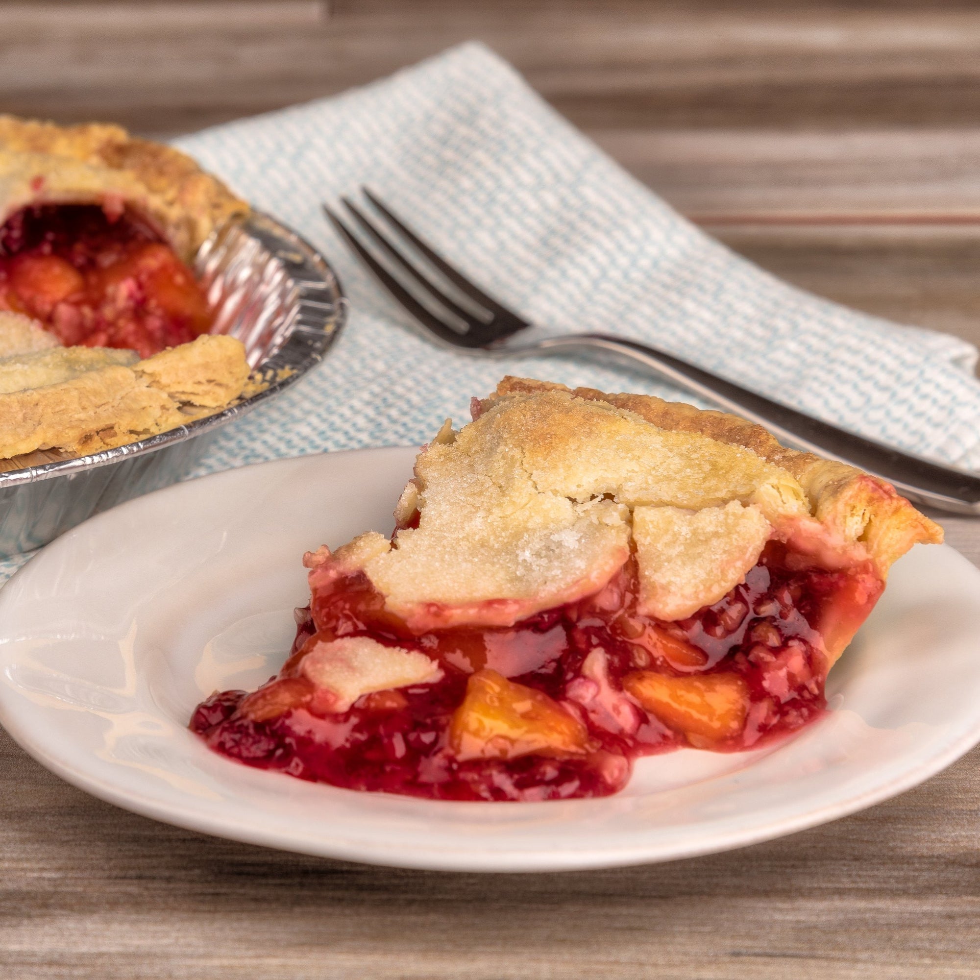 Raspberry Peach Pie
